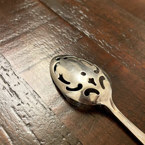 AMC Pierced Tablespoon Stainless Steel Fan Tip Satin Handle Japan Flatware - Picture 5 of 8